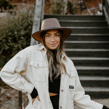 Breeze | Womens Bomber Brown Wide Brim Sun Hat