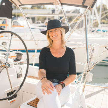 Cabana | Womens Black Wide Brim Sun Hat