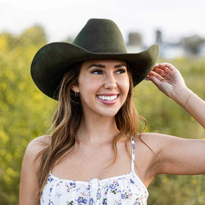 Cattleman | Womens Olive Felt Cowgirl Hat