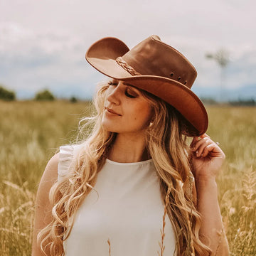 Hollywood | Womens Copper Leather Cowgirl Hat