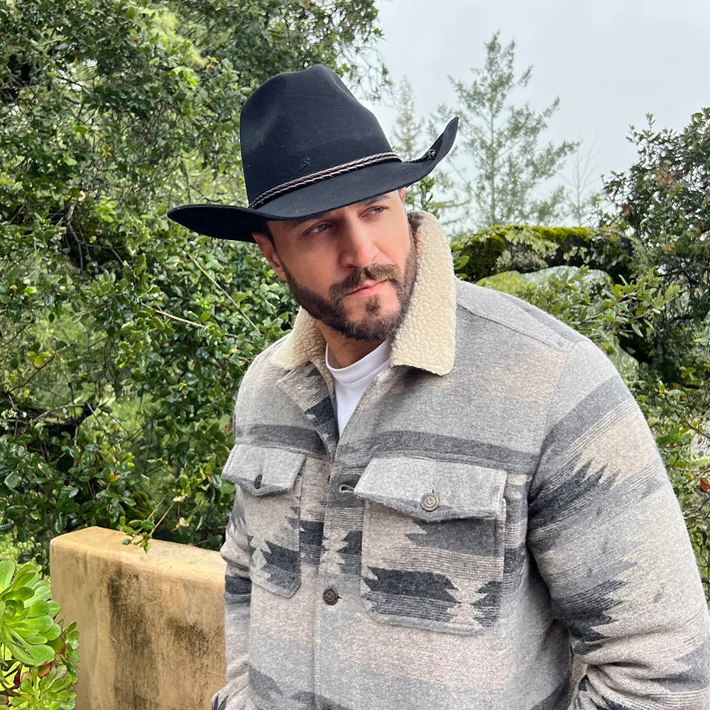 Sequoia | Mens Black Wool Felt Cowboy Hat