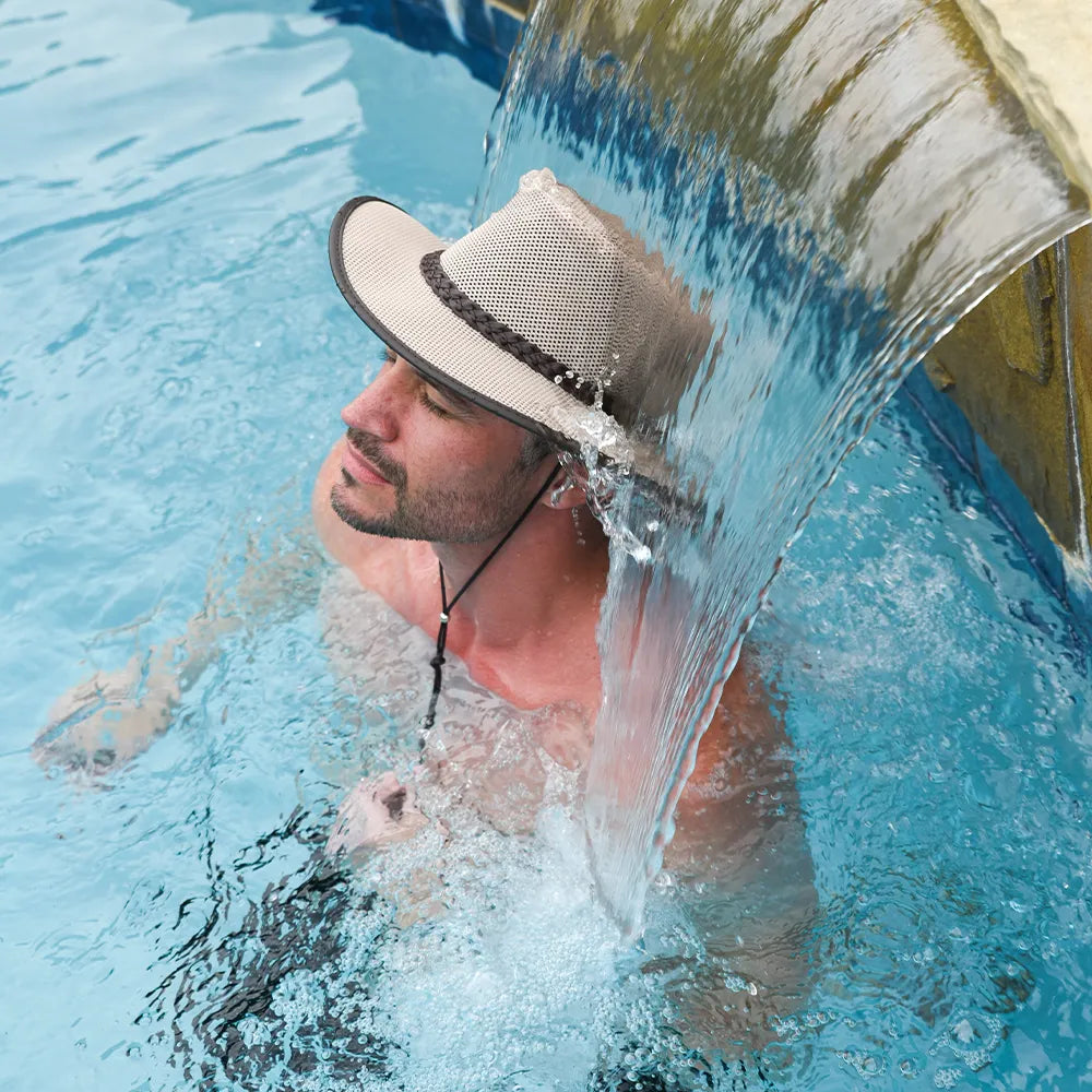 Soaker | Mens Eggshell Breathable Wide Brim Sun Hat