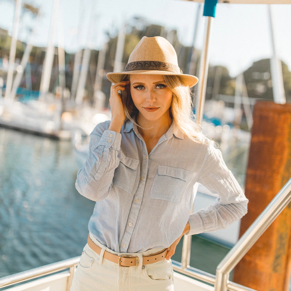 Boxcar | Womens Sand Straw Sun Hat