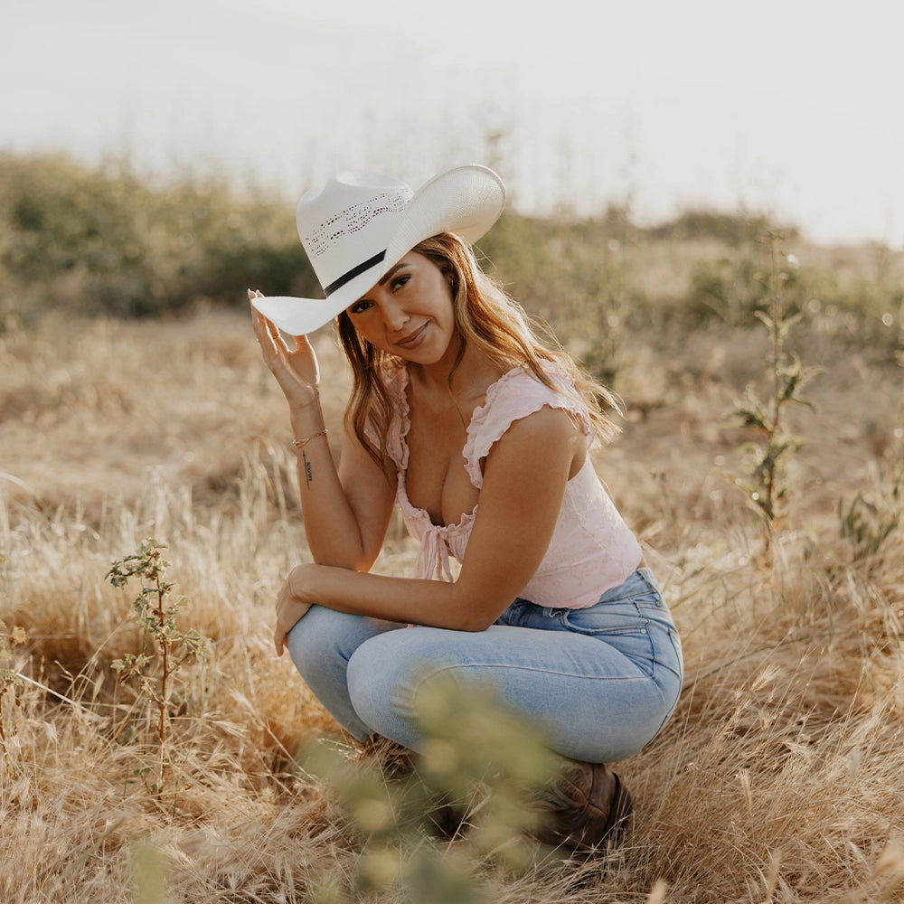 Bozeman | Womens Cream Straw Cowgirl Hat