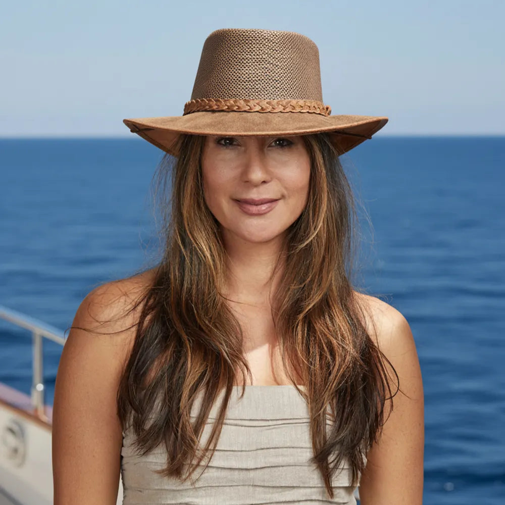Breeze | Womens Copper Wide Brim Sun Hat