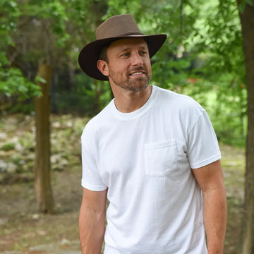 Cabana | Mens Walnut Breathable Wide Brim Sun Hat