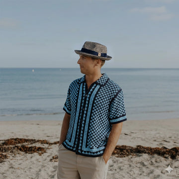 Coronado | Mens Navy Straw Fedora Hat