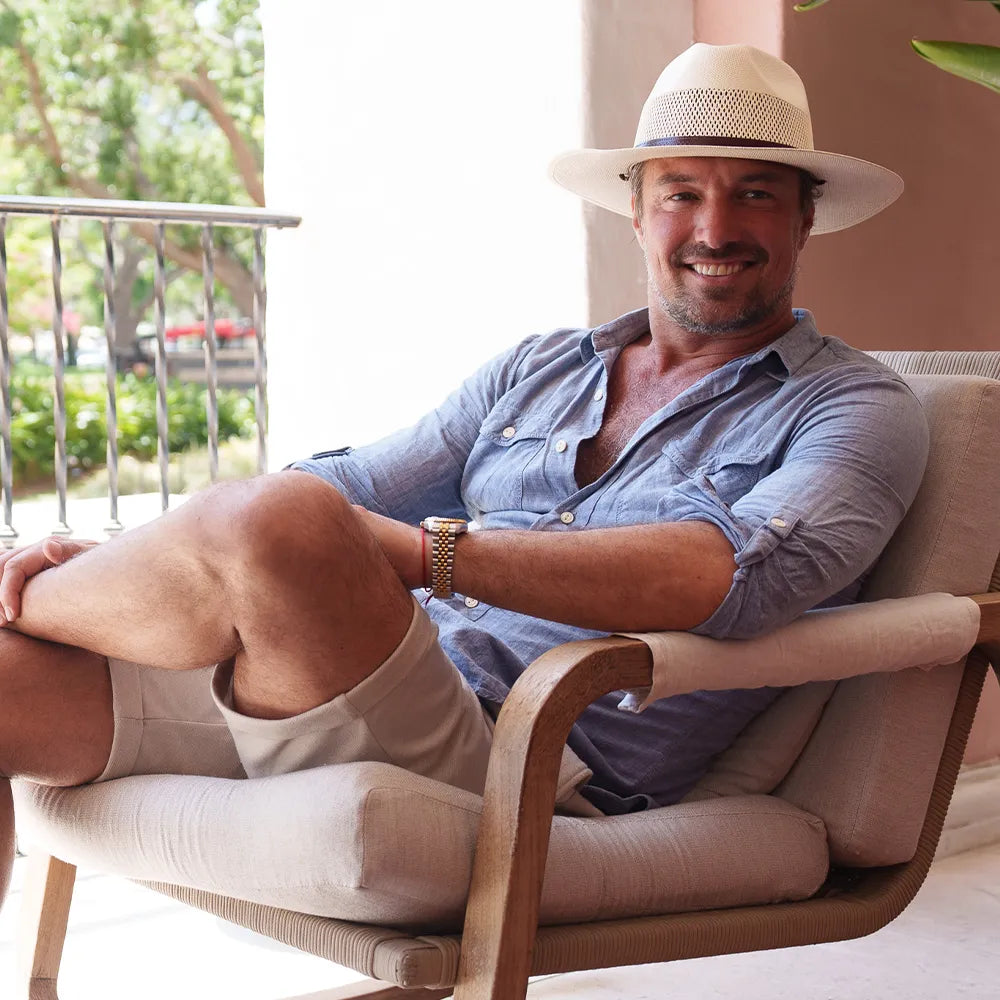Milan | Mens Cream Firm Straw Fedora Hat