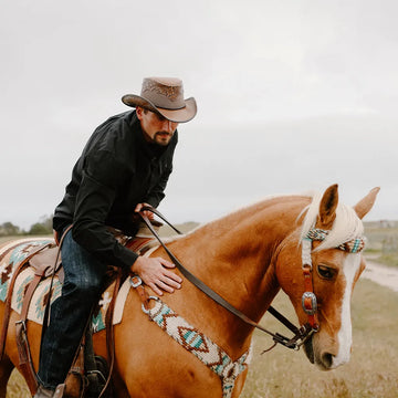Sierra | Mens Brown Leather Cowboy Hat