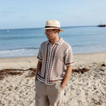 Tulum | Mens Natural Genuine Panama Straw Fedora Hat