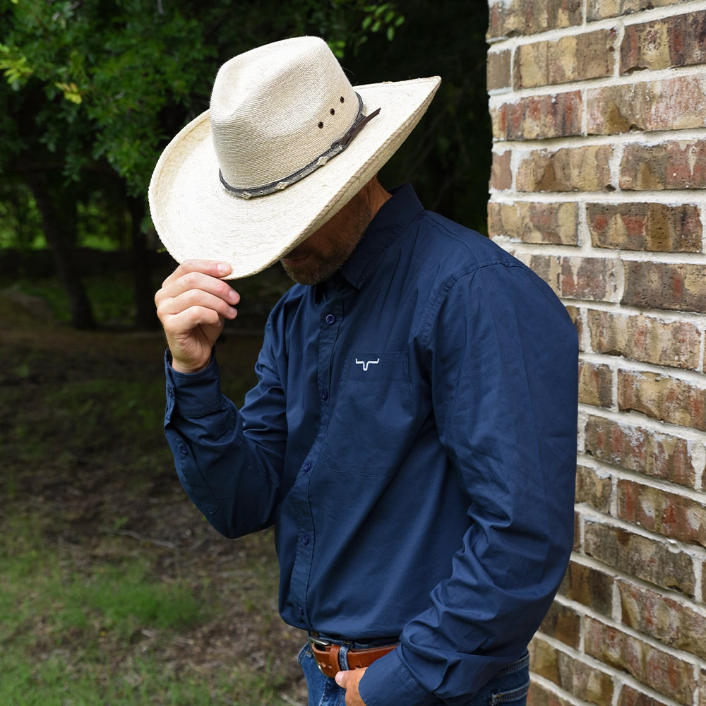 Wyatt | Mens Natural Fine Mexican Palm Tycoon Cowboy Hat