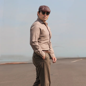 Bourbon St | Mens Brown Leather Cap