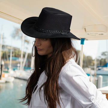 Breeze | Womens Midnight Wide Brim Sun Hat