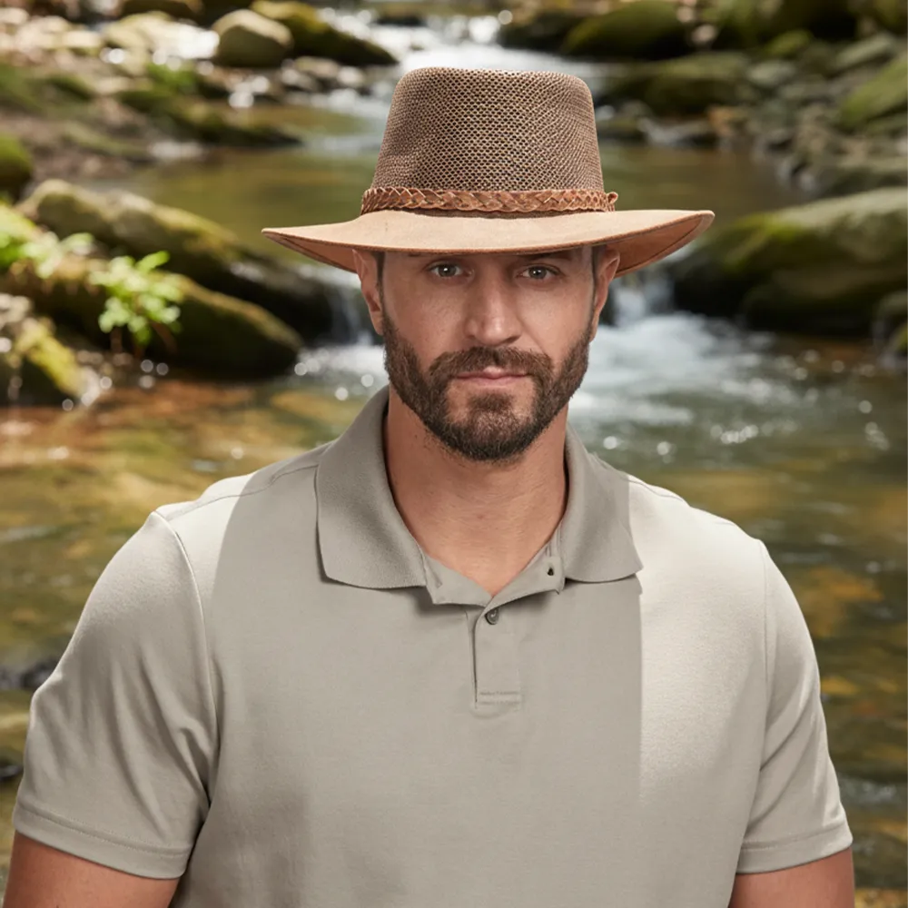 Breeze | Mens Copper Wide Brim Sun Hat