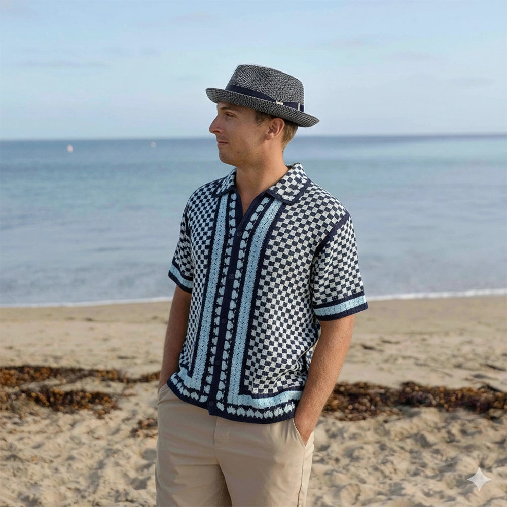 Coronado | Mens Navy Straw Fedora Hat