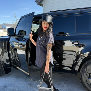 El Dorado | Womens Black Leather Top Hat