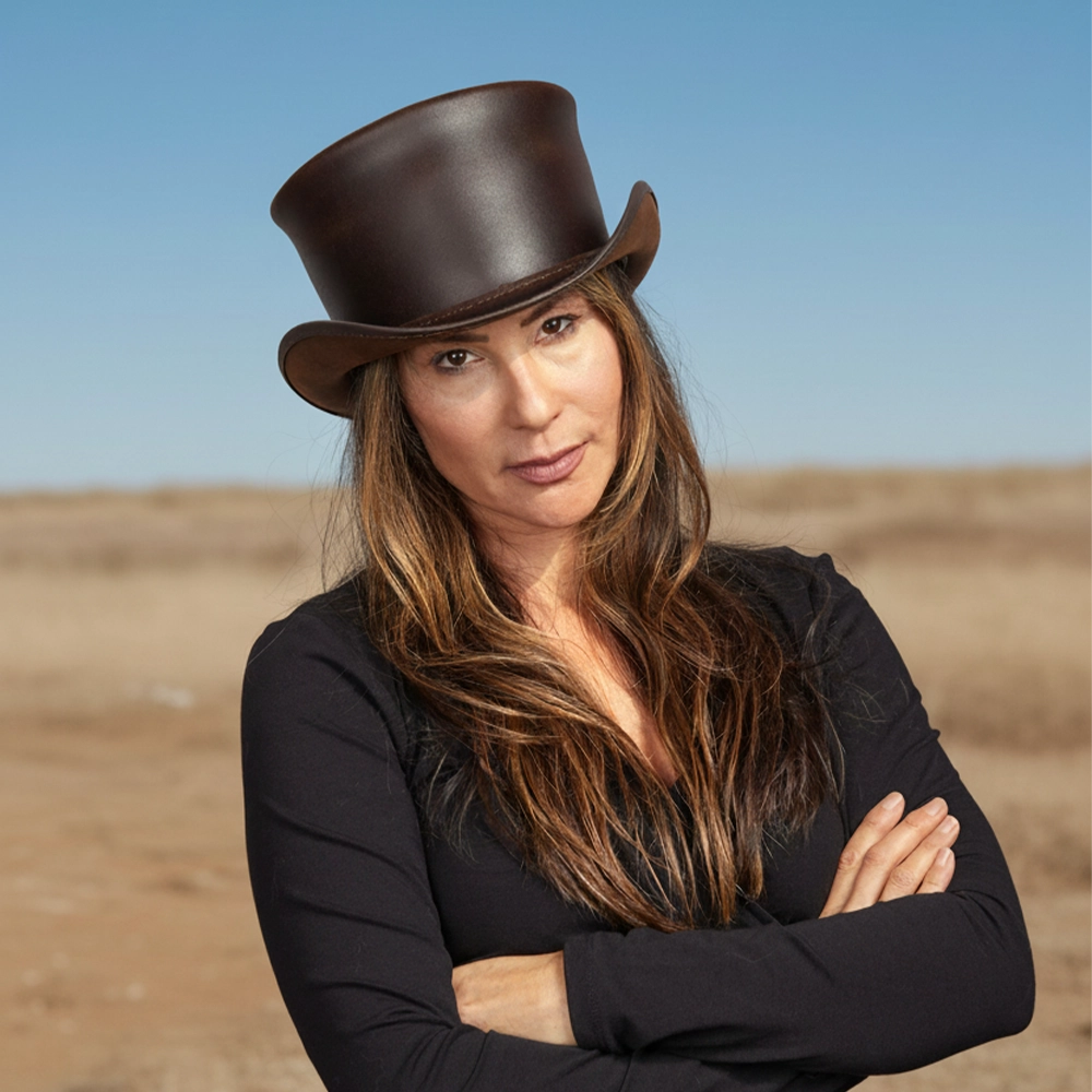 El Dorado | Womens Brown Leather Top Hat