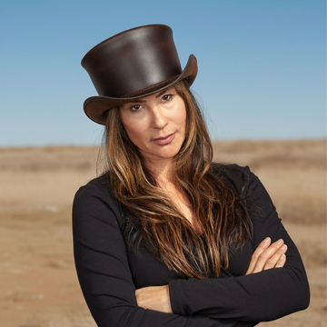 El Dorado | Womens Brown Leather Top Hat