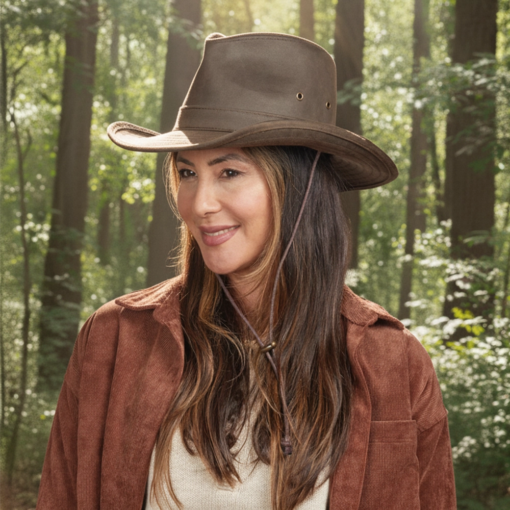 Irwin | Womens Brown Western Weathered Outback Hat