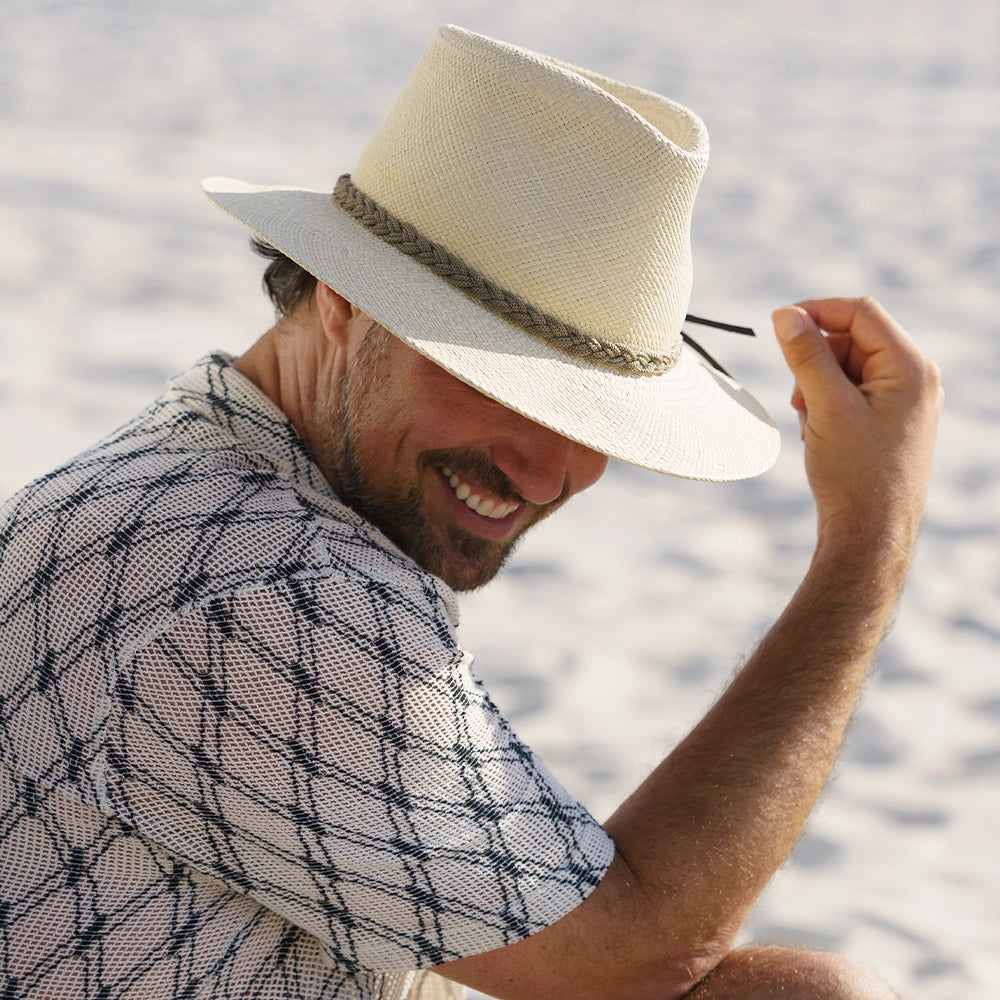 Manta | Mens Natural Genuine Ecuador Woven Panama Hat