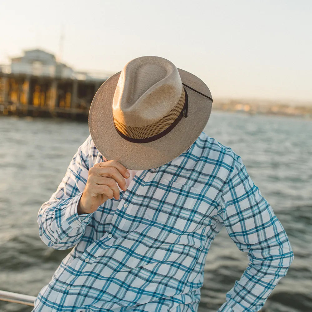 Milan | Mens Tan Firm Straw Fedora Hat