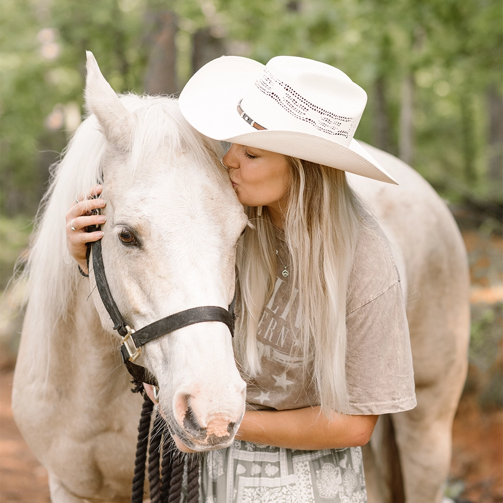 Montana | Womens Cream Straw Cowgirl Hat with Western Hat Band