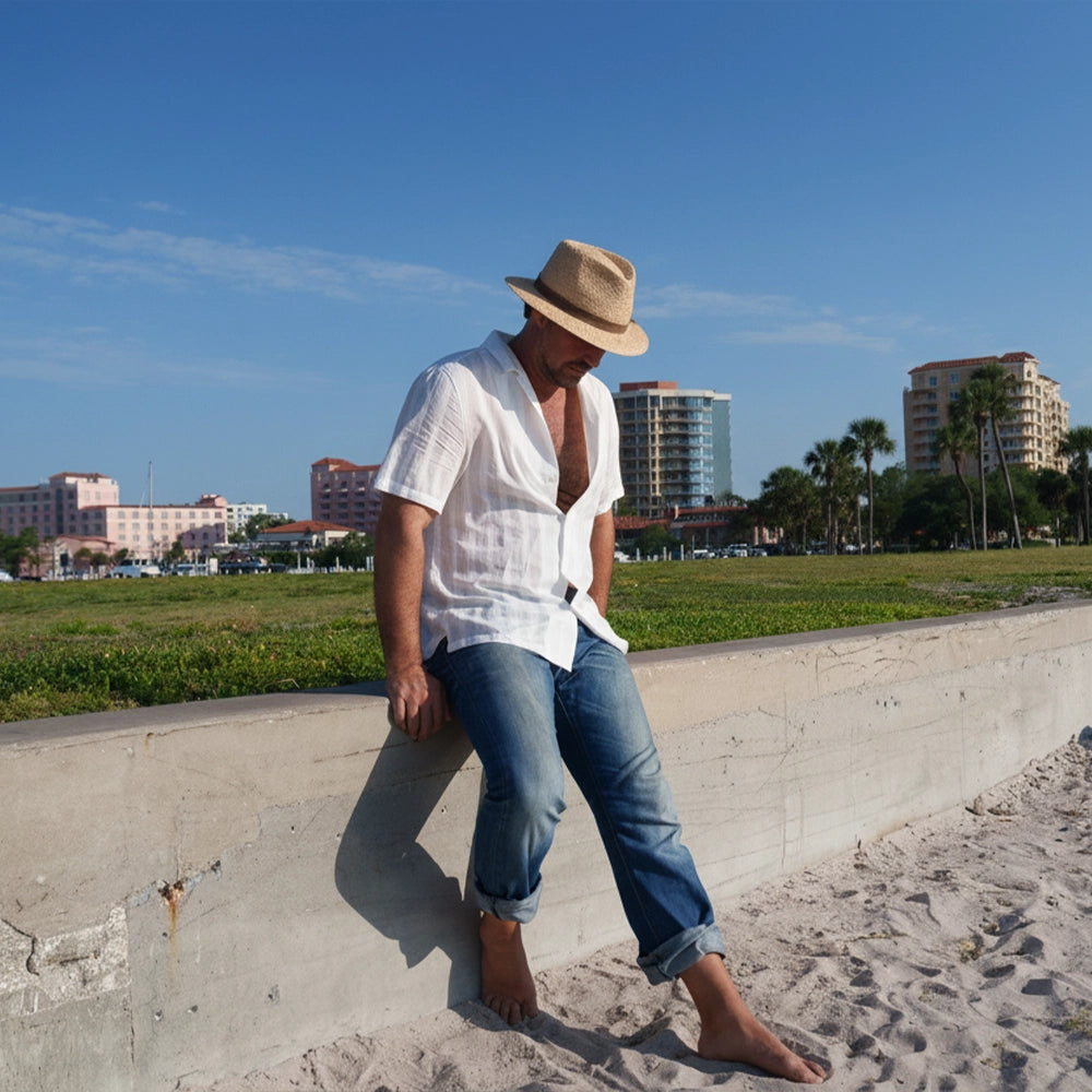 Palermo | Mens Natural Straw Sun Hat