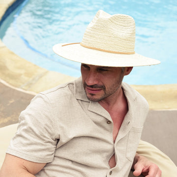 Paulo | Mens Natural Wide Brim Straw Safari Sun Hat