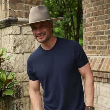 Rancher | Mens Dirty Mushroom Wide Brim Felt Fedora Hat