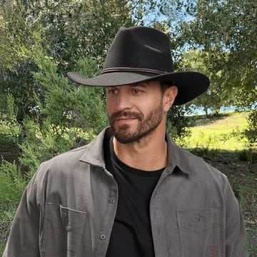 Sequoia | Mens Black Wool Felt Cowboy Hat