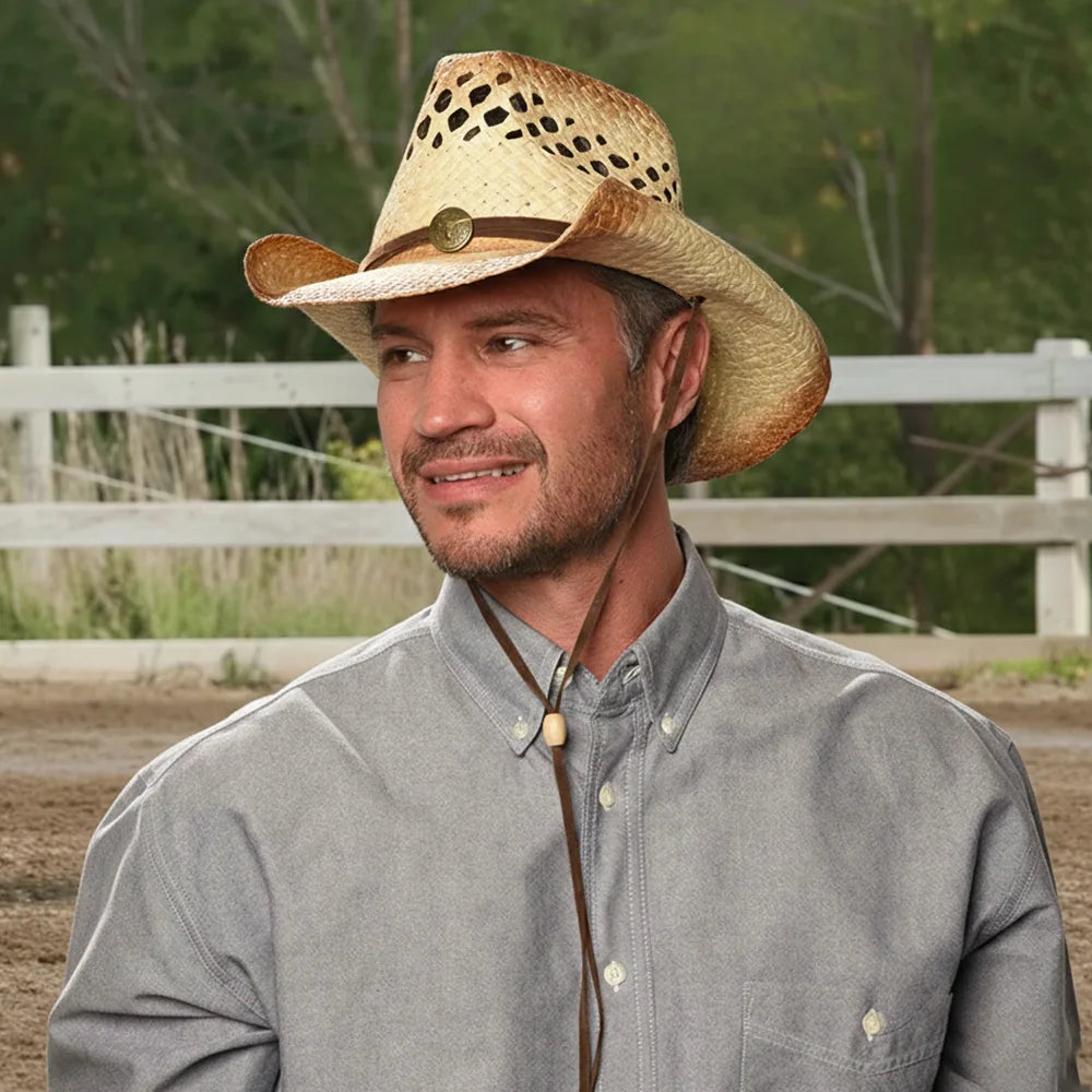 Sundance | Mens Natural Toyo Straw Cowboy Hat