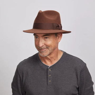 Adventure | Mens Brown Felt Fedora Hat