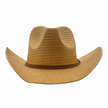 Avery | Womens Tea Pinch Front Western Curled Straw Cowgirl Hat