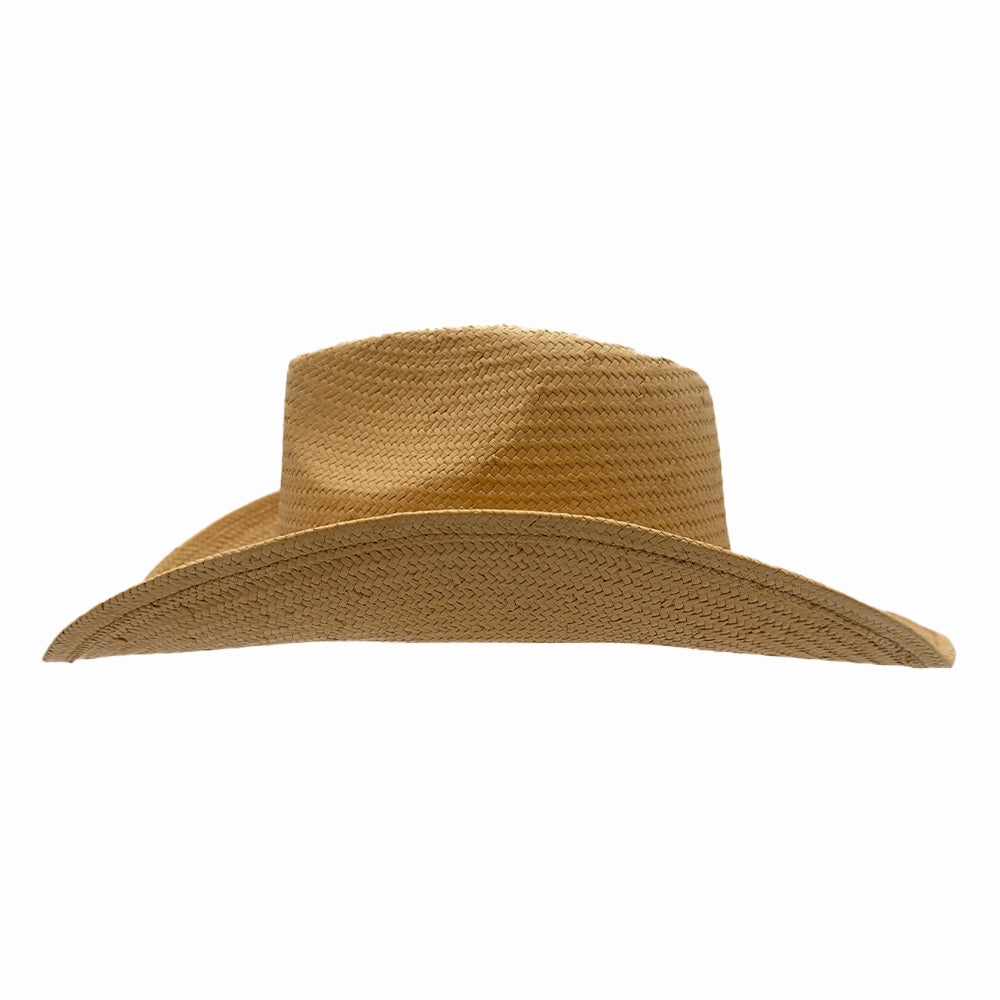 Avery | Womens Tea Pinch Front Western Curled Straw Cowgirl Hat