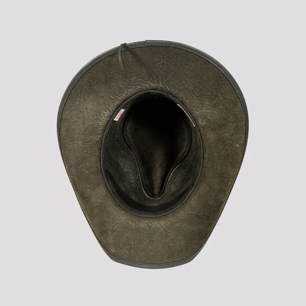 Badlands | Mens Black Buffalo Leather Cowboy Hat