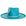 Blue straw hat with a white band on a white background