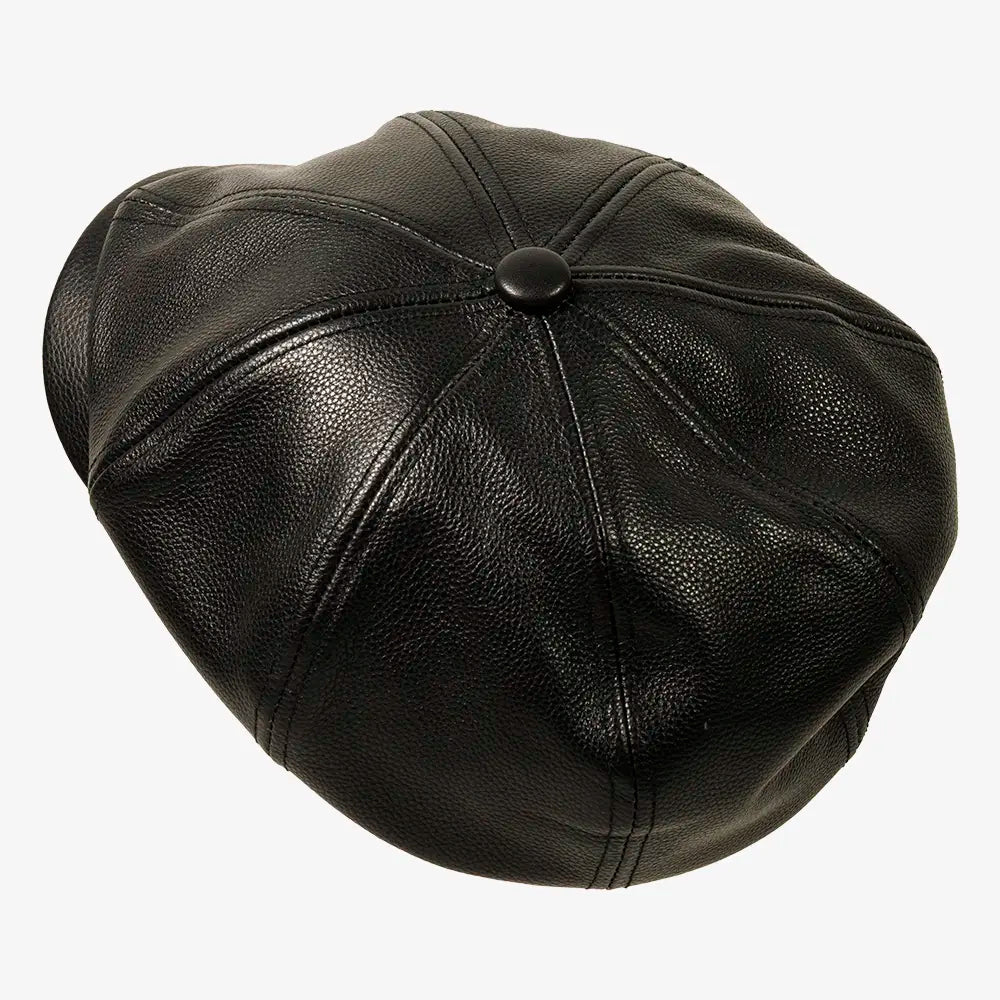 Bourbon St | Womens Black Leather Cap