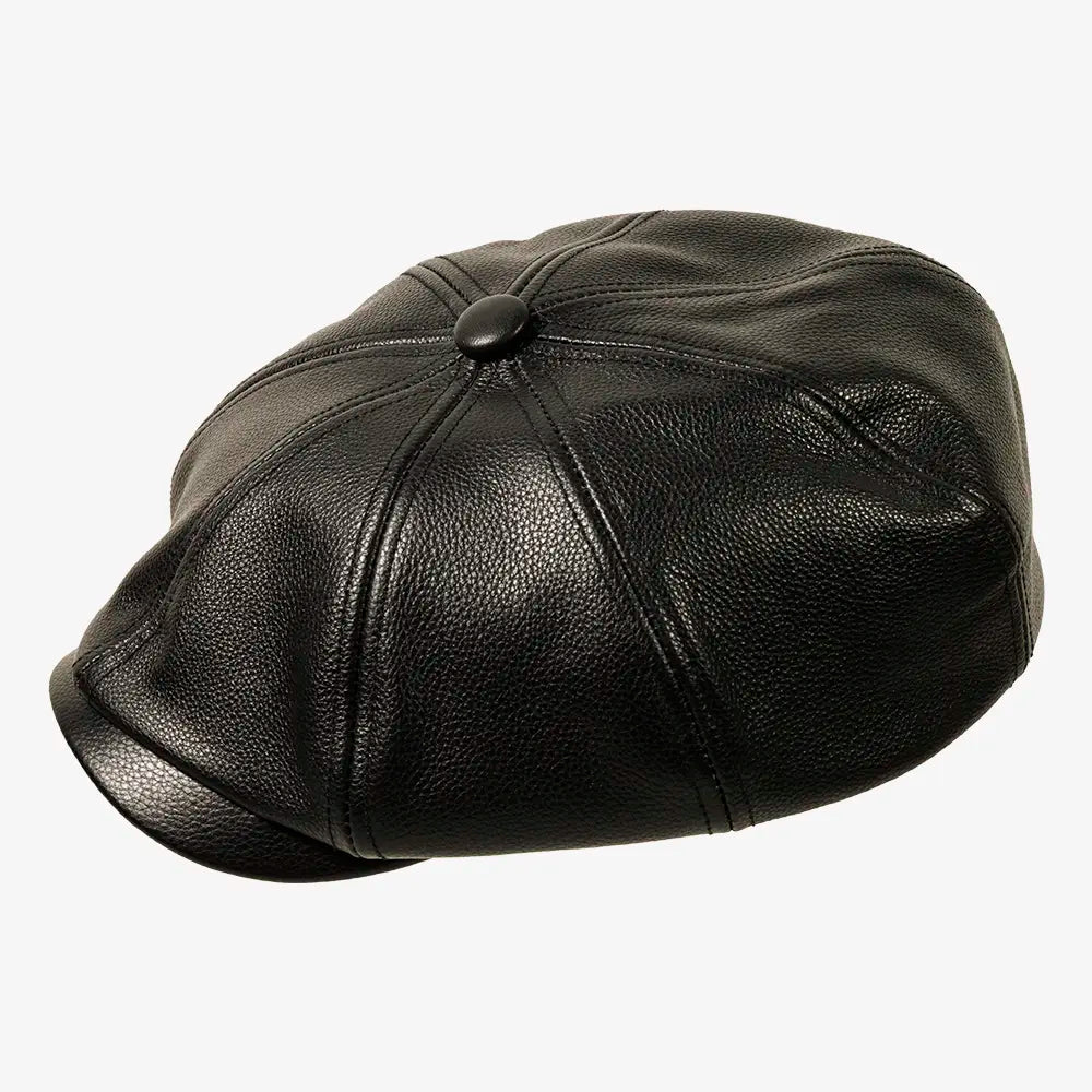 Bourbon St | Womens Black Leather Cap