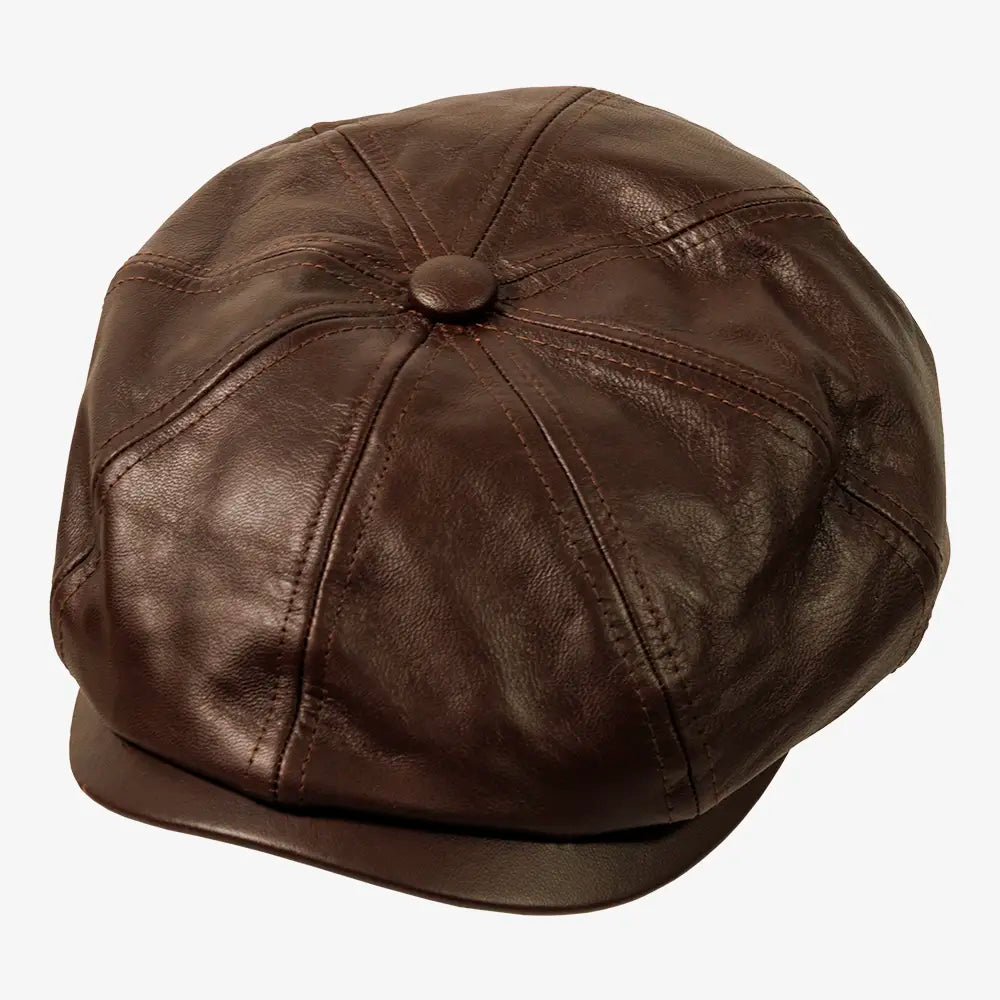 Bourbon St | Womens Brown Leather Cap
