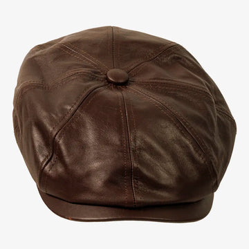 Bourbon St | Mens Brown Leather Cap