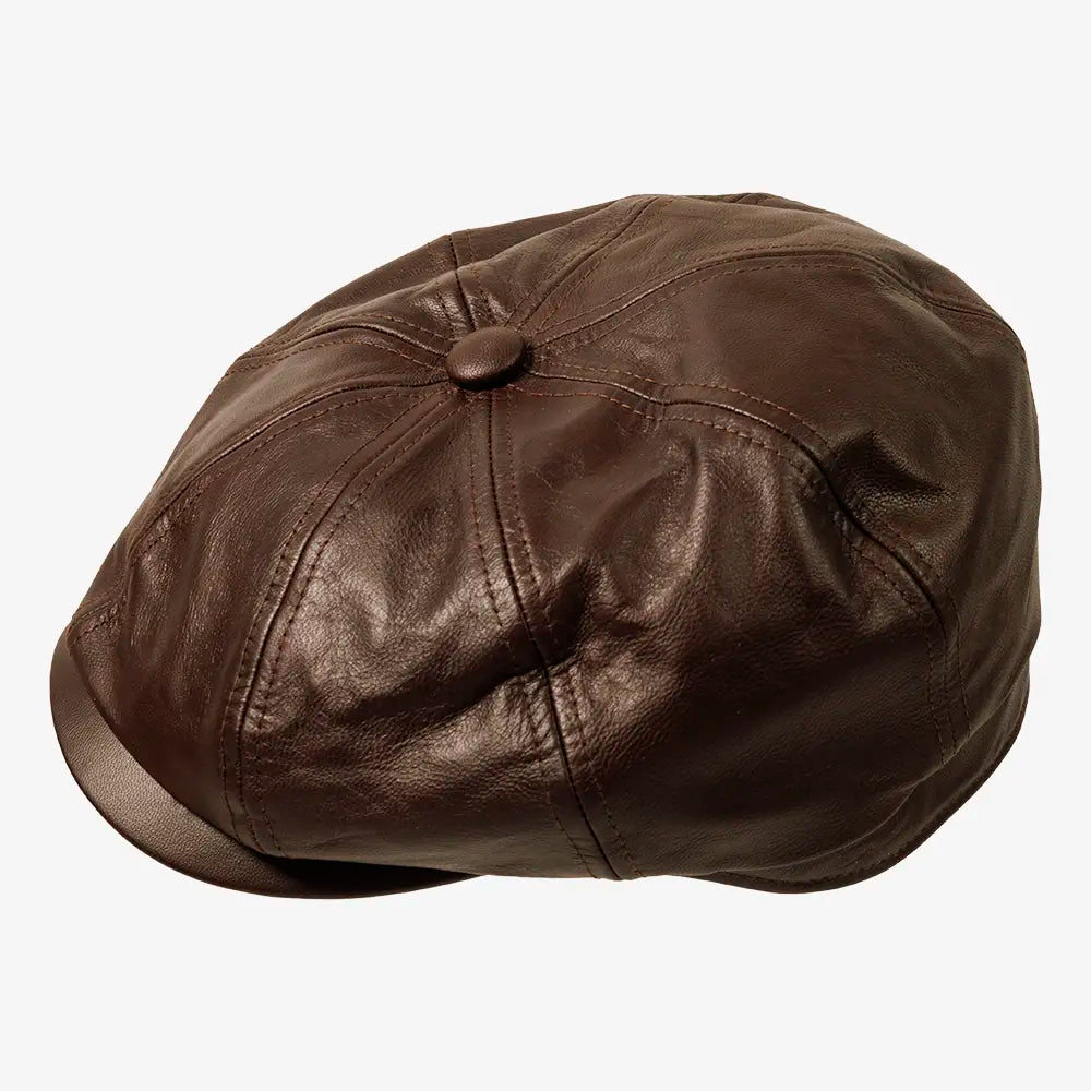 Bourbon St | Womens Brown Leather Cap