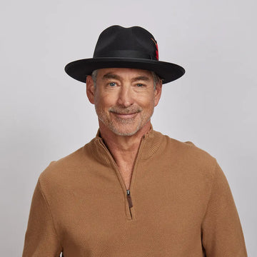 Broadway | Mens Black Felt Fedora Hat