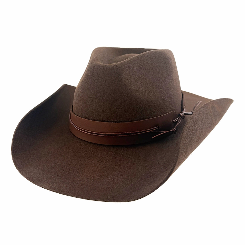Bronson | Womens Brown Wool Felt Cowgirl Hat