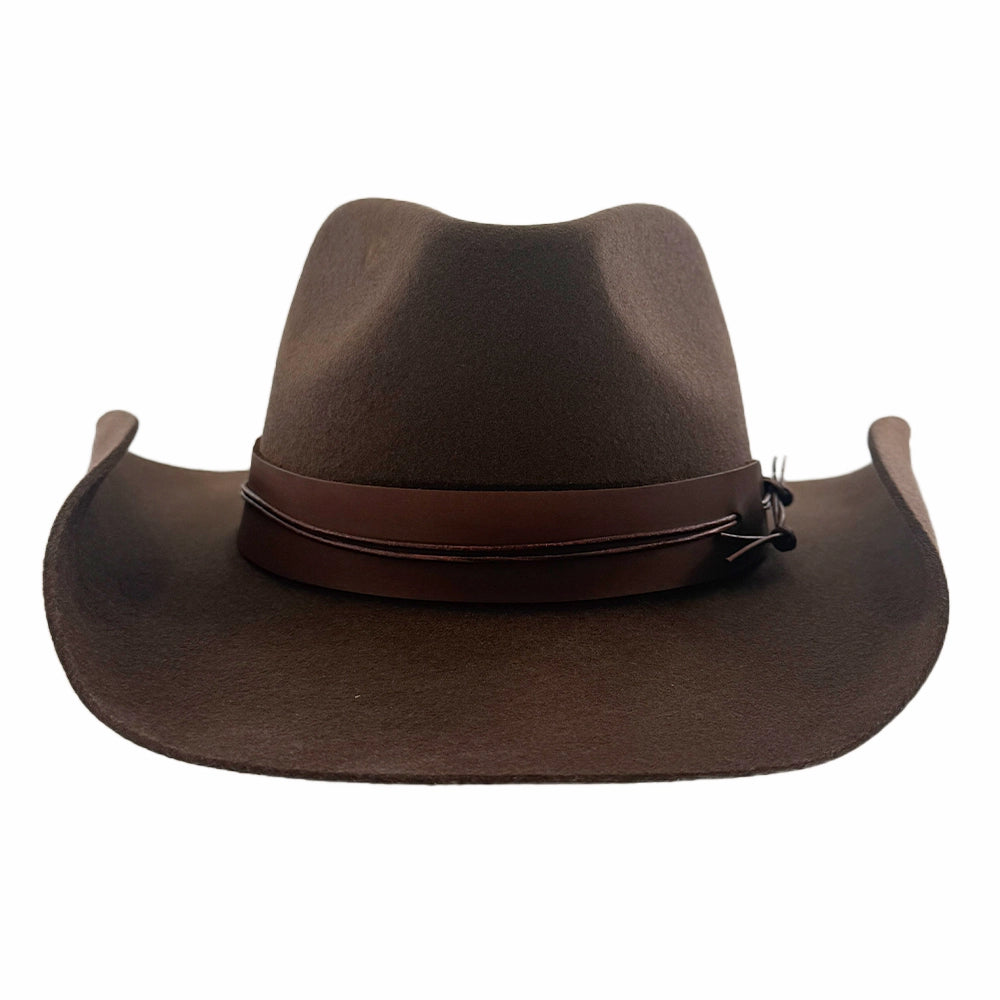 Bronson | Womens Brown Wool Felt Cowgirl Hat