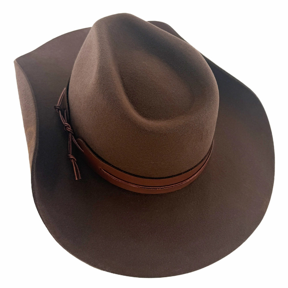 Bronson | Womens Brown Wool Felt Cowgirl Hat