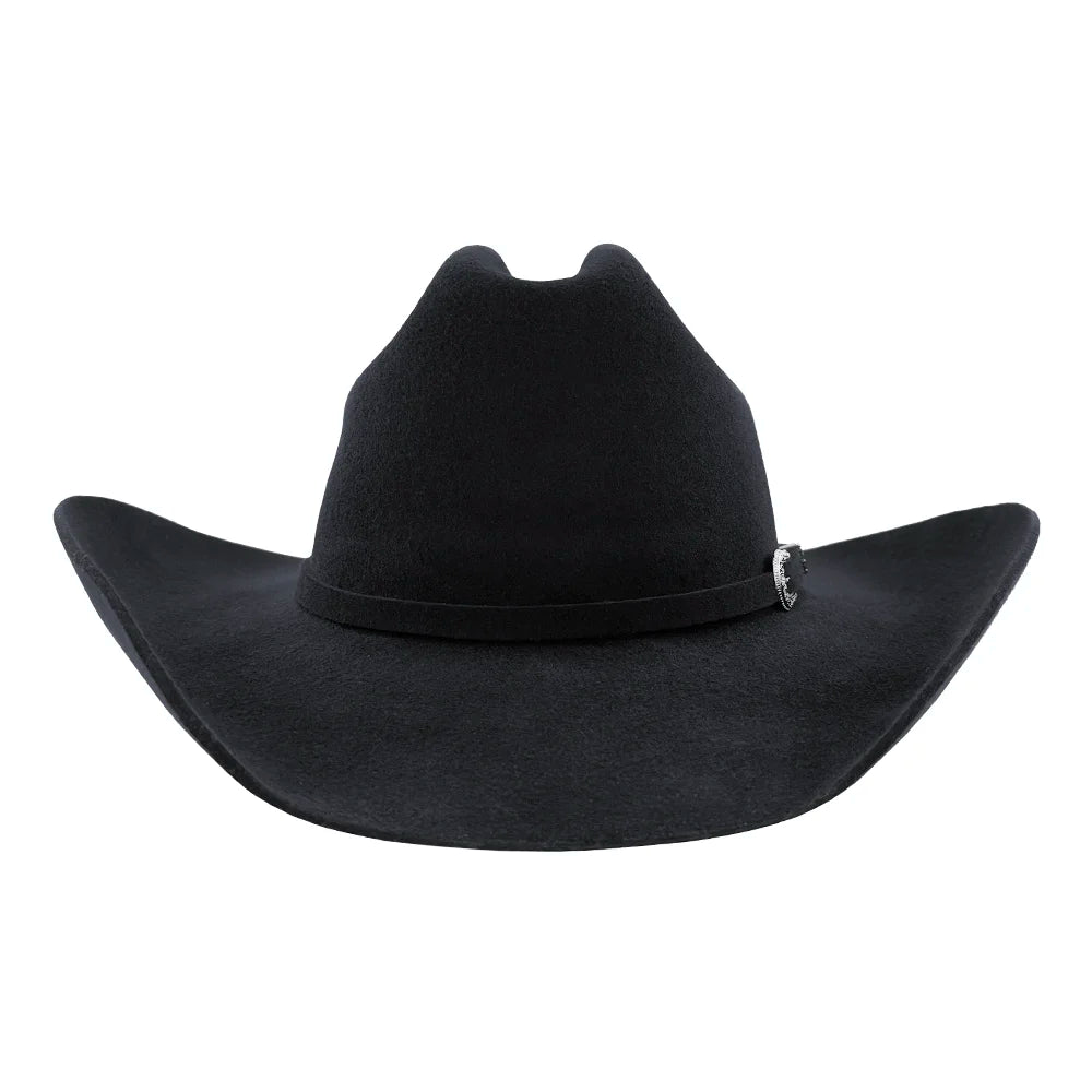 Black cowboy hat on a white background