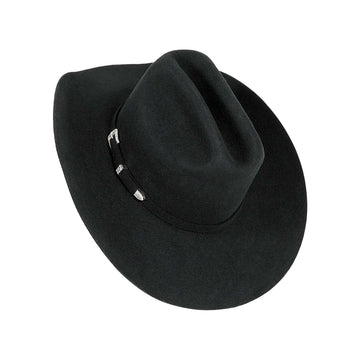 Black cowboy hat on a white background