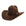 Brown cowboy hat with a decorative band on a white background