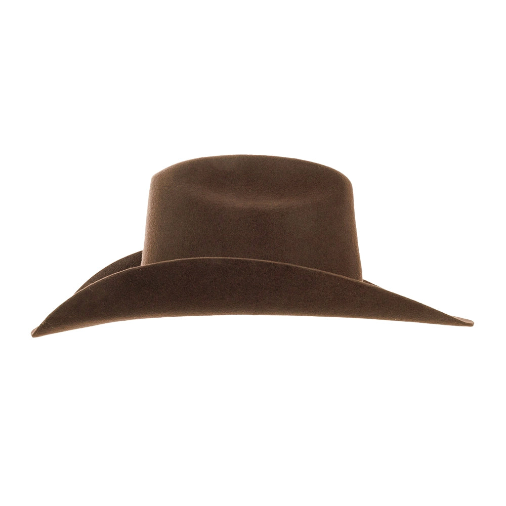 Brown cowboy hat on a white background