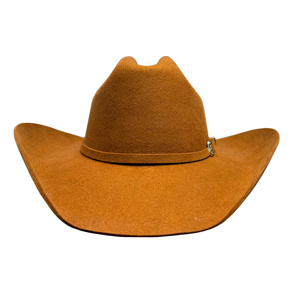 Brown cowboy hat on a white background